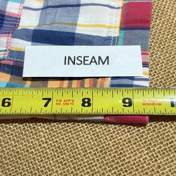 Cape Madras Women Cotton Patchwork Plaid Bermuda Shorts Sz 4 Preppy Lightweight - Picture 7 of 8